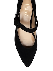 Lotus Black Suede Mary-Jane Shoes - Image 4 of 4