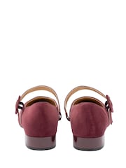 Lotus Red Suede Mary-Jane Shoes - Image 3 of 4