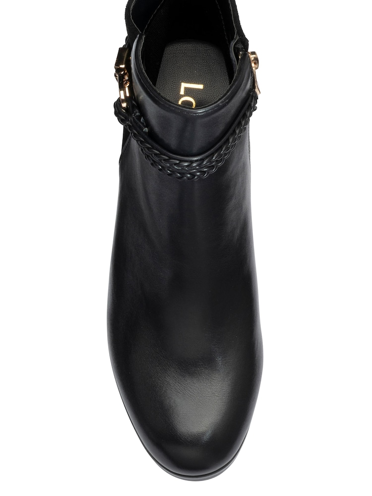 Lotus Black Heeled Ankle Boots - Image 4 of 4 Lotus Black Heeled Ankle Boots - Image 4 of 4