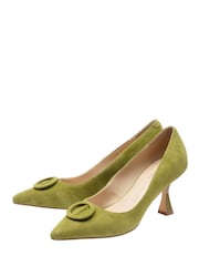 Lotus Yellow Suede Court Shoes - Image 3 of 4