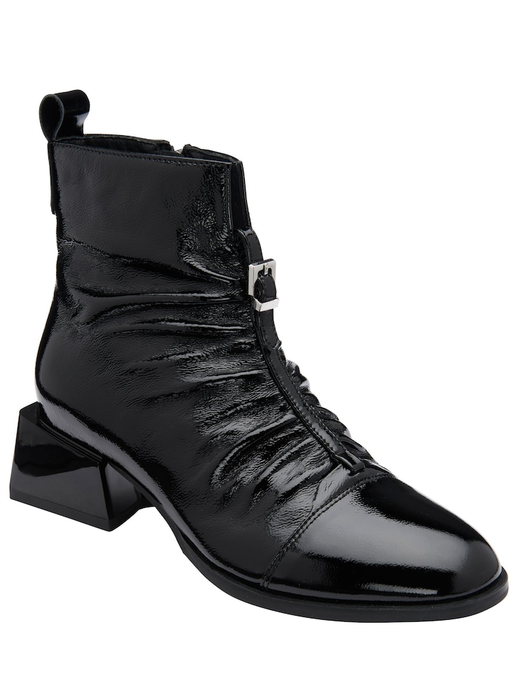 Lotus Black Zip-Up Ankle Boots - Image 1 of 4 Lotus Black Zip-Up Ankle Boots - Image 1 of 4