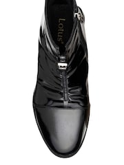 Lotus Black Zip-Up Ankle Boots - Image 4 of 4