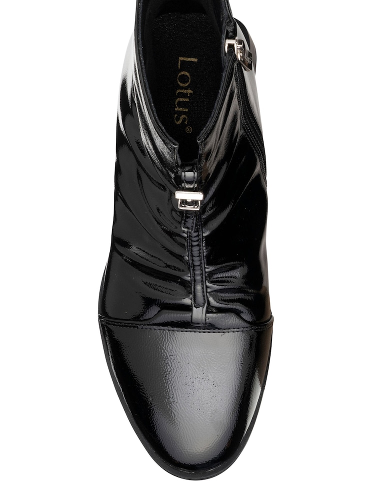 Lotus Black Zip-Up Ankle Boots - Image 4 of 4 Lotus Black Zip-Up Ankle Boots - Image 4 of 4