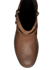 Lotus Brown Wedge Ankle Boots - Image 4 of 4