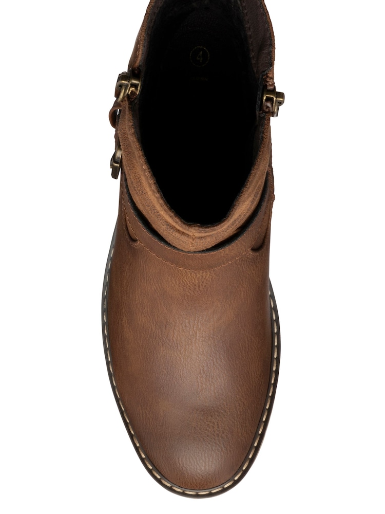 Lotus Brown Wedge Ankle Boots - Image 4 of 4 Lotus Brown Wedge Ankle Boots - Image 4 of 4