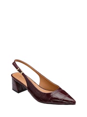 Lotus Red Slingback Court Shoes - Image 1 of 4