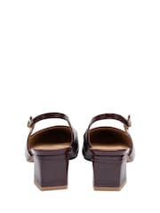 Lotus Red Slingback Court Shoes - Image 3 of 4