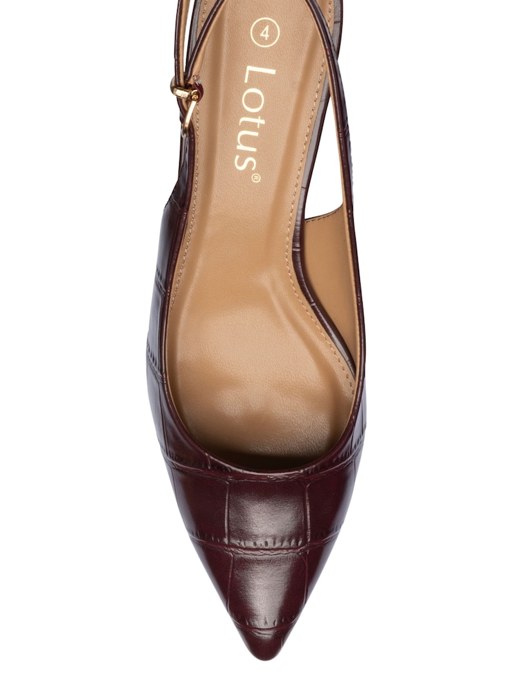 Lotus Red Slingback Court Shoes - Image 4 of 4 Lotus Red Slingback Court Shoes - Image 4 of 4