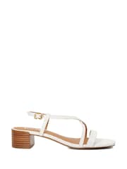 Dune London White Low Block Jaskell Sandals - Image 3 of 6