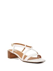 Dune London White Low Block Jaskell Sandals - Image 4 of 6