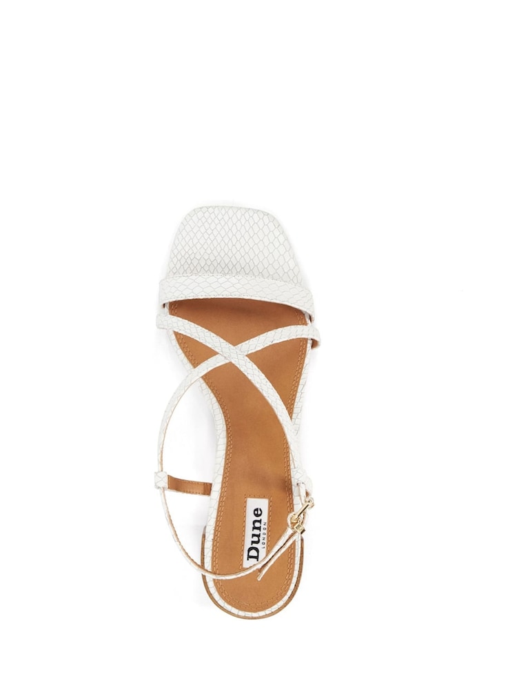 Dune London White Low Block Jaskell Sandals - Image 6 of 6