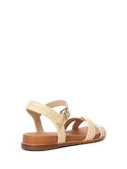 Dune London Natural Lassey Cross-Strap Sandals - Image 5 of 6