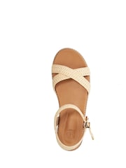 Dune London Natural Lassey Cross-Strap Sandals - Image 6 of 6