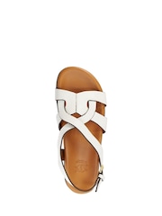 Dune London White Loupin Cut-Out Footbed Sandals - Image 4 of 7