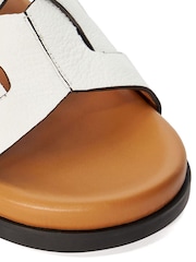 Dune London White Loupin Cut-Out Footbed Sandals - Image 6 of 7
