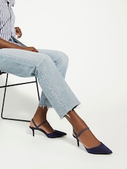 Azul - Dune London Classical Elasticated Open Court Shoes - Imagem 1 de 6