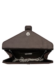 Lotus Brown Clutch Bag With Chain - Image 3 of 4