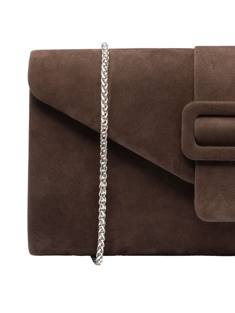 Lotus Brown Clutch Bag With Chain - Image 4 of 4 Lotus Brown Clutch Bag With Chain - Image 4 of 4