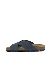 Celtic & Co. Blue Nubuck Cross-Over Slides - Image 3 of 7