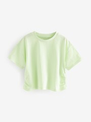 Grey/Purple/Green 3 Pack Sequin Celestial Ruche Side T-Shirts (3-16yrs) - Image 3 of 9