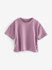 Grey/Purple/Green 3 Pack Sequin Celestial Ruche Side T-Shirts (3-16yrs) - Image 4 of 9