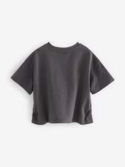 Grey/Purple/Green 3 Pack Sequin Celestial Ruche Side T-Shirts (3-16yrs) - Image 5 of 9