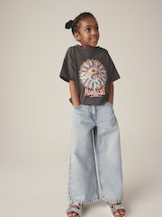 Grey/Purple/Green 3 Pack Sequin Celestial Ruche Side T-Shirts (3-16yrs) - Image 7 of 9