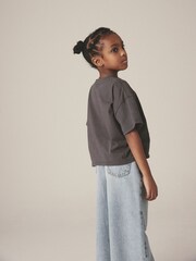 Grey/Purple/Green 3 Pack Sequin Celestial Ruche Side T-Shirts (3-16yrs) - Image 8 of 9