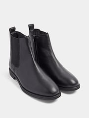 Evans Black Wide Fit Leather Chelsea Boots - Image 2 of 4