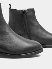 Evans Black Wide Fit Leather Chelsea Boots - Image 4 of 4