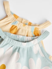 Modra/rumena limona - 100% Cotton dojenček haljica za igranje 2 komplet - Slika 6 iz 8