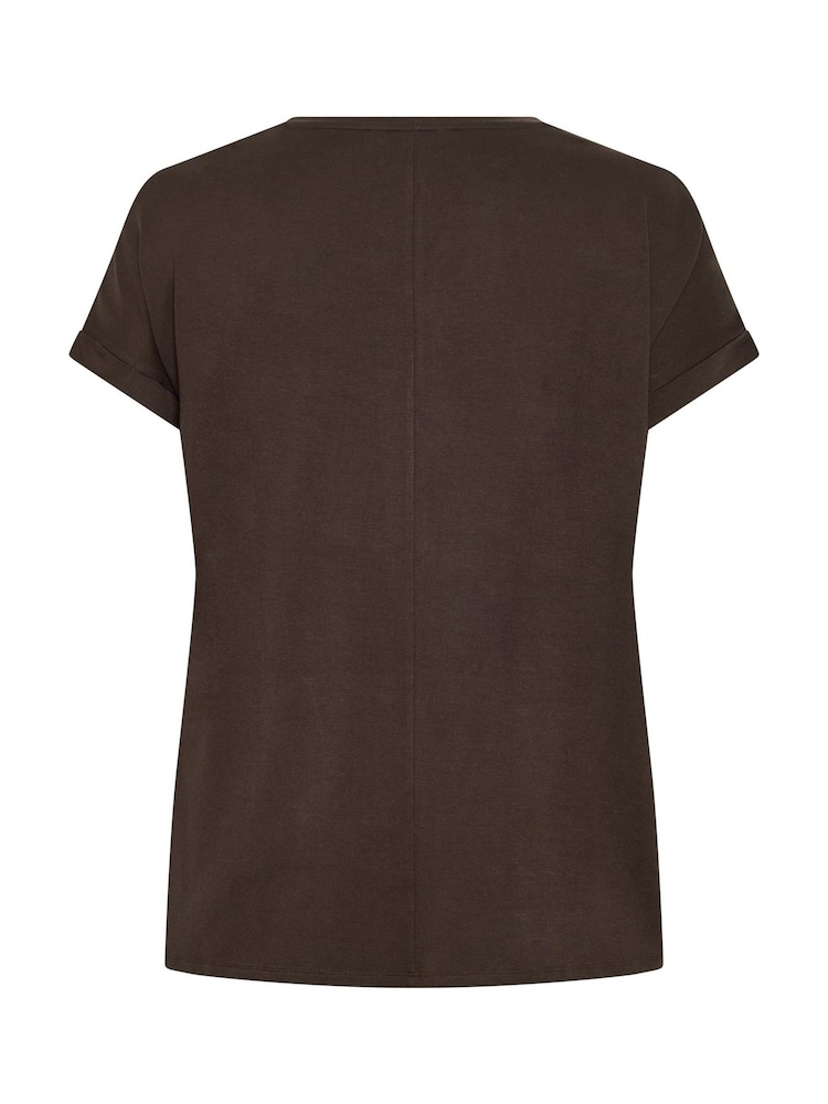Evans Brown Blurred Floral Print Top - Image 6 of 6 Evans Brown Blurred Floral Print Top - Image 6 of 6