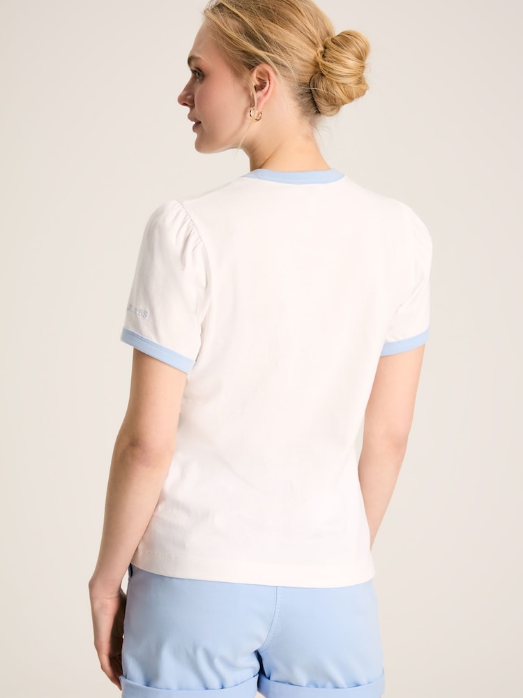 Joules Erin Cream Short Sleeve T-Shirt - Image 2 of 6