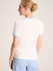 Joules Erin Cream Short Sleeve T-Shirt - Image 9 of 9