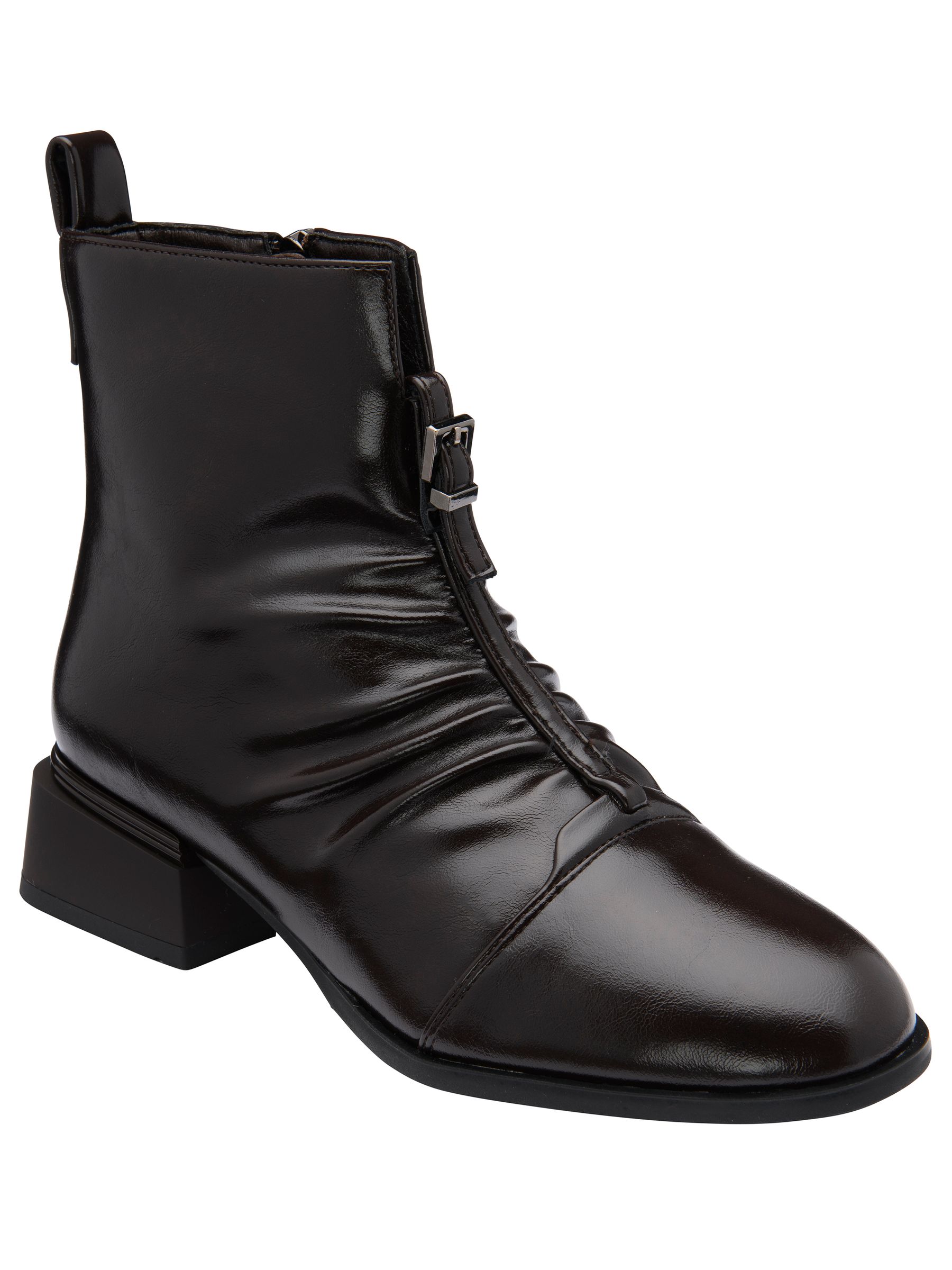 Lotus Women's Brown Zip-Up Ankle Boots