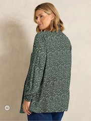 Evans Green Ditsy Tie Neck Blouse - Image 3 of 6
