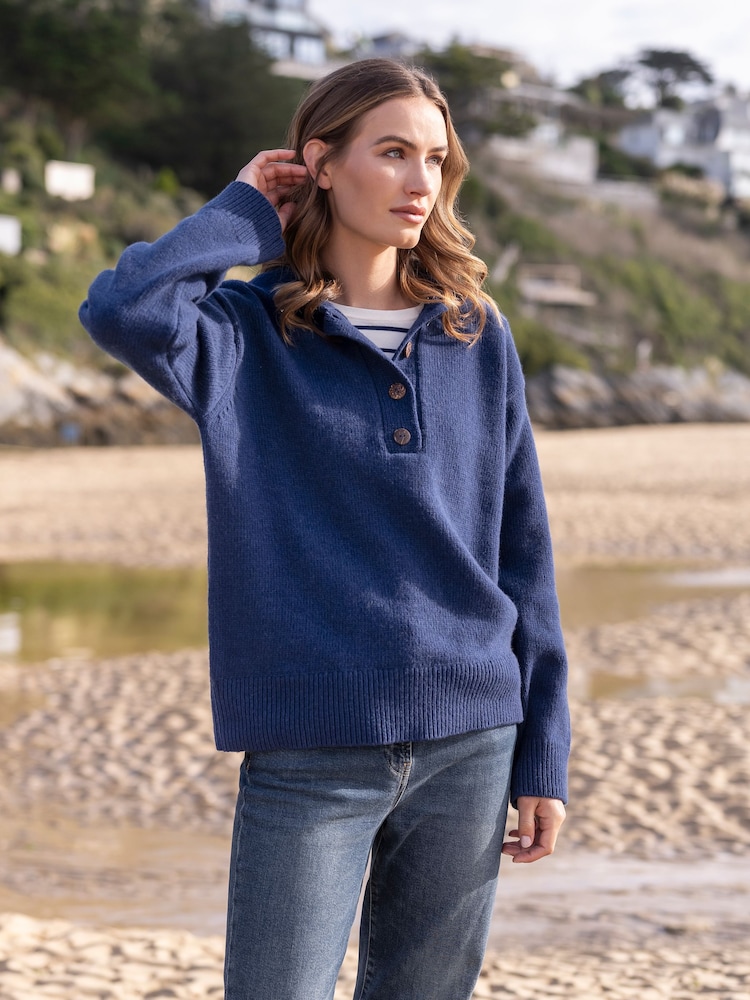 Celtic & Co. Blue Luxe Sailor Collar Jumper - Image 2 of 7