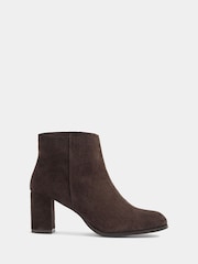 Evans Brown Extra Wide Fit Suede Shoe Boots - Image 3 of 4