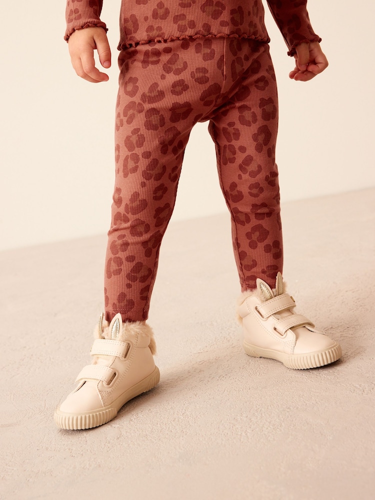 Animal Print Rib Jersey Leggings (3mths-7yrs) - Image 2 of 6 Animal Print Rib Jersey Leggings (3mths-7yrs) - Image 2 of 6