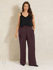 Evans Red Pleated Front Trousers - Image 2 of 6