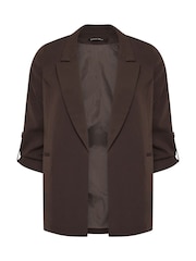 Evans Brown Relaxed Fashion Blazer - Image 5 of 6