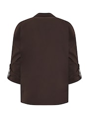 Evans Brown Relaxed Fashion Blazer - Image 6 of 6
