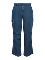 PixieGirl Petite Blue Parachute Trousers - Image 2 of 3