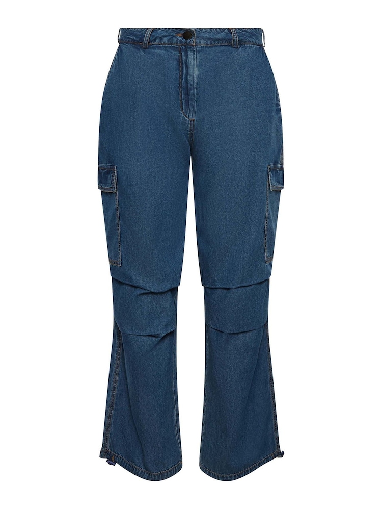 PixieGirl Petite Blue Parachute Trousers - Image 2 of 3