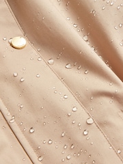 Joules Harpsden Beige Waterproof Long Raincoat with Hood - Image 2 of 3