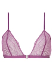 Calvin Klein Purple Geo Lace Triangle Bra - Image 2 of 2