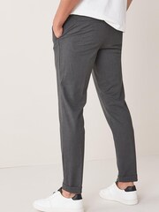 Grey Check Skinny Fit Trousers With Motionflex Waistband - Image 1 of 8