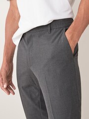 Grey Check Skinny Fit Trousers With Motionflex Waistband - Image 7 of 8