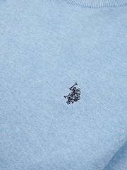 U.S. Polo Assn. Blue Mens Cotton Crew Neck Jumper - Image 5 of 7
