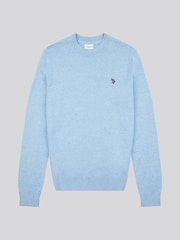 U.S. Polo Assn. Blue Mens Cotton Crew Neck Jumper - Image 6 of 7